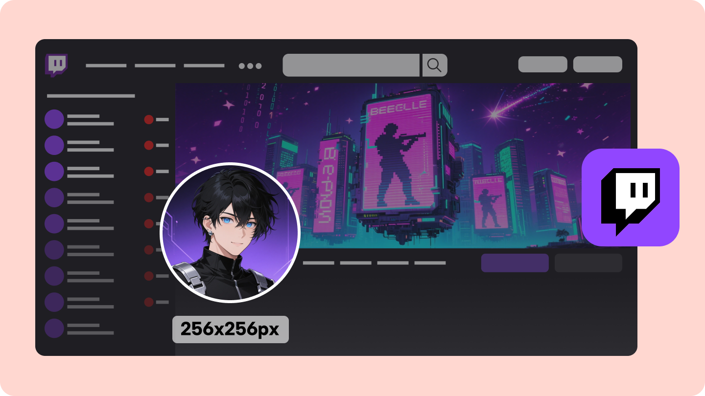 twitch profielfoto grootte