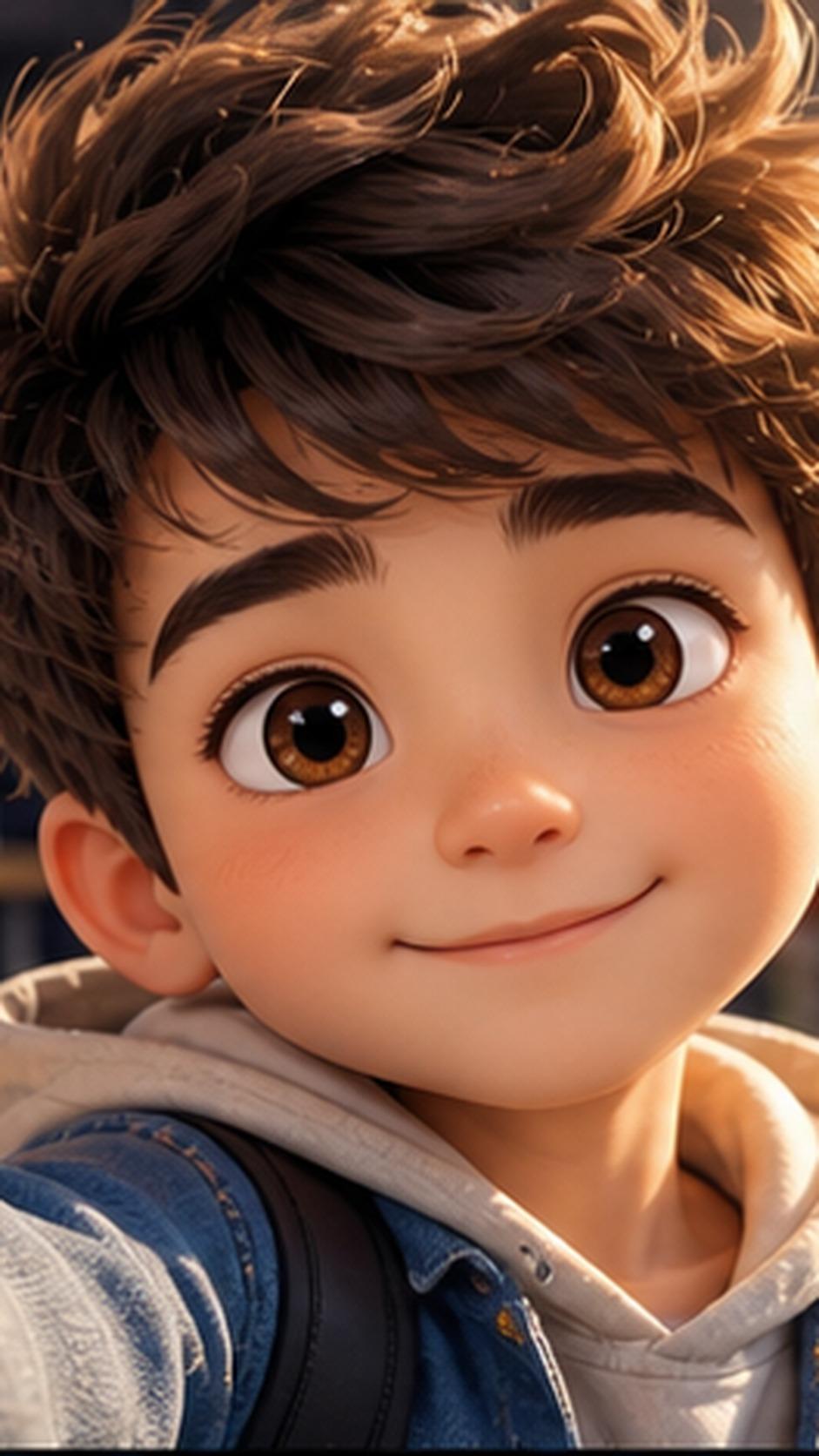 Prompt Seen Cartoon Boy mobile hero