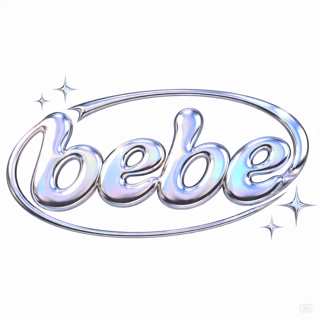 Y2K chrome style logo generated by Pippit