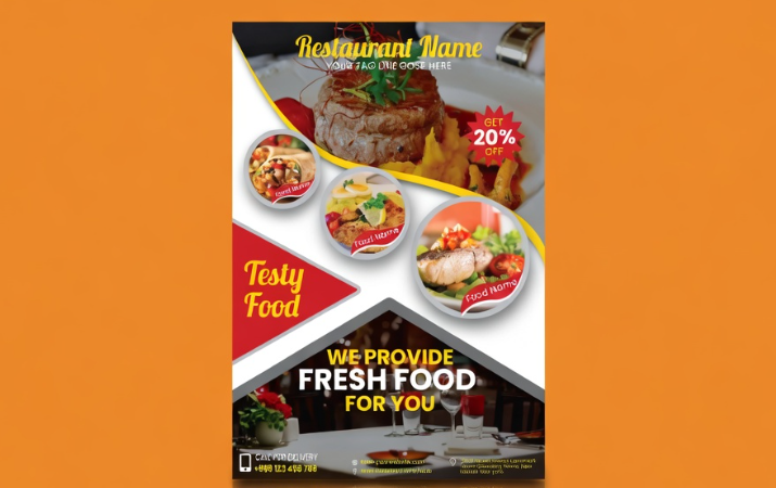 Risalah promosi restoran
