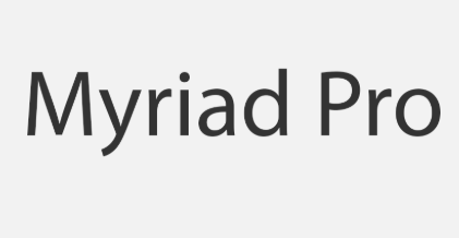 Font Myriad Pro