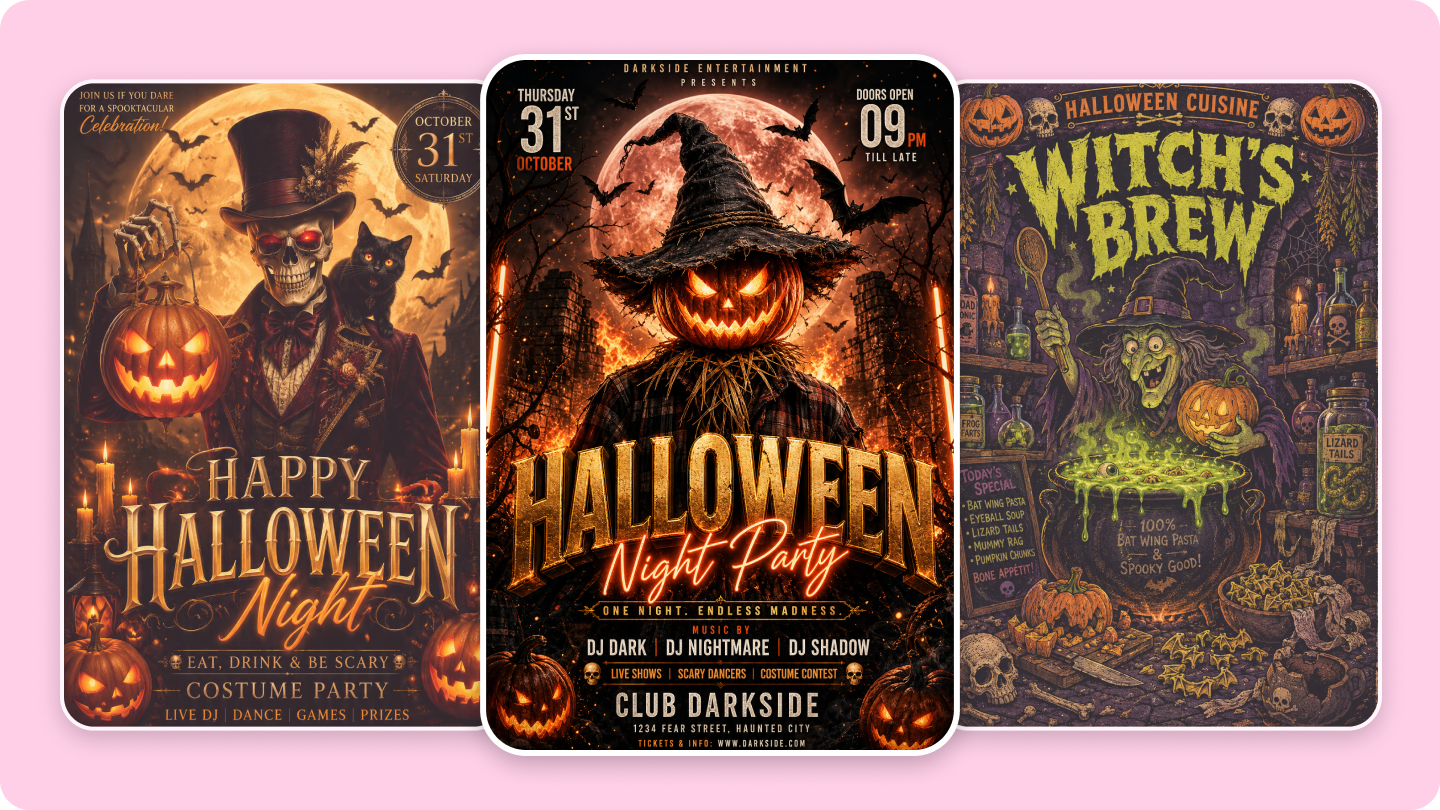 Halloween Poster Ideas: 10 Poster Designs, Tips & AI Generation Tool