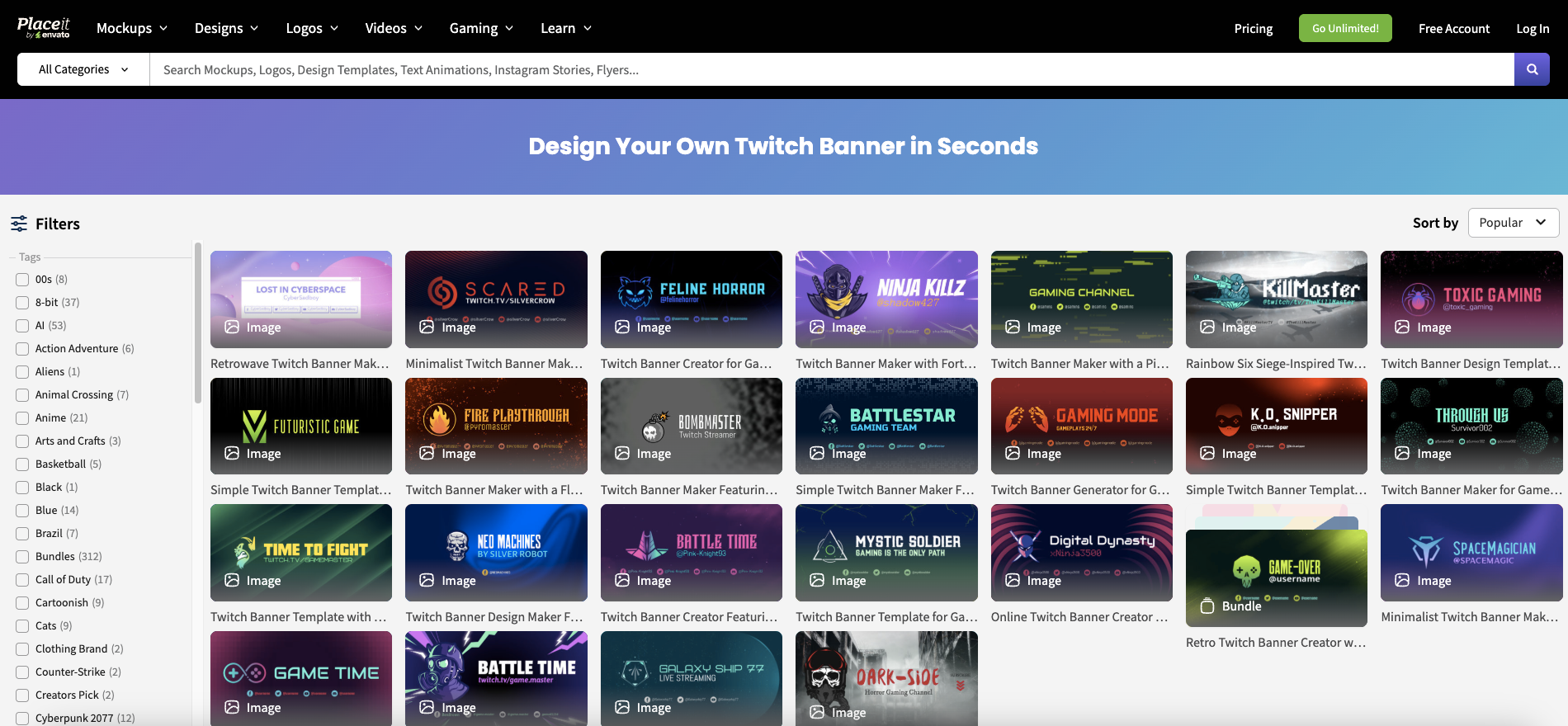 Twórca banerów Twitch