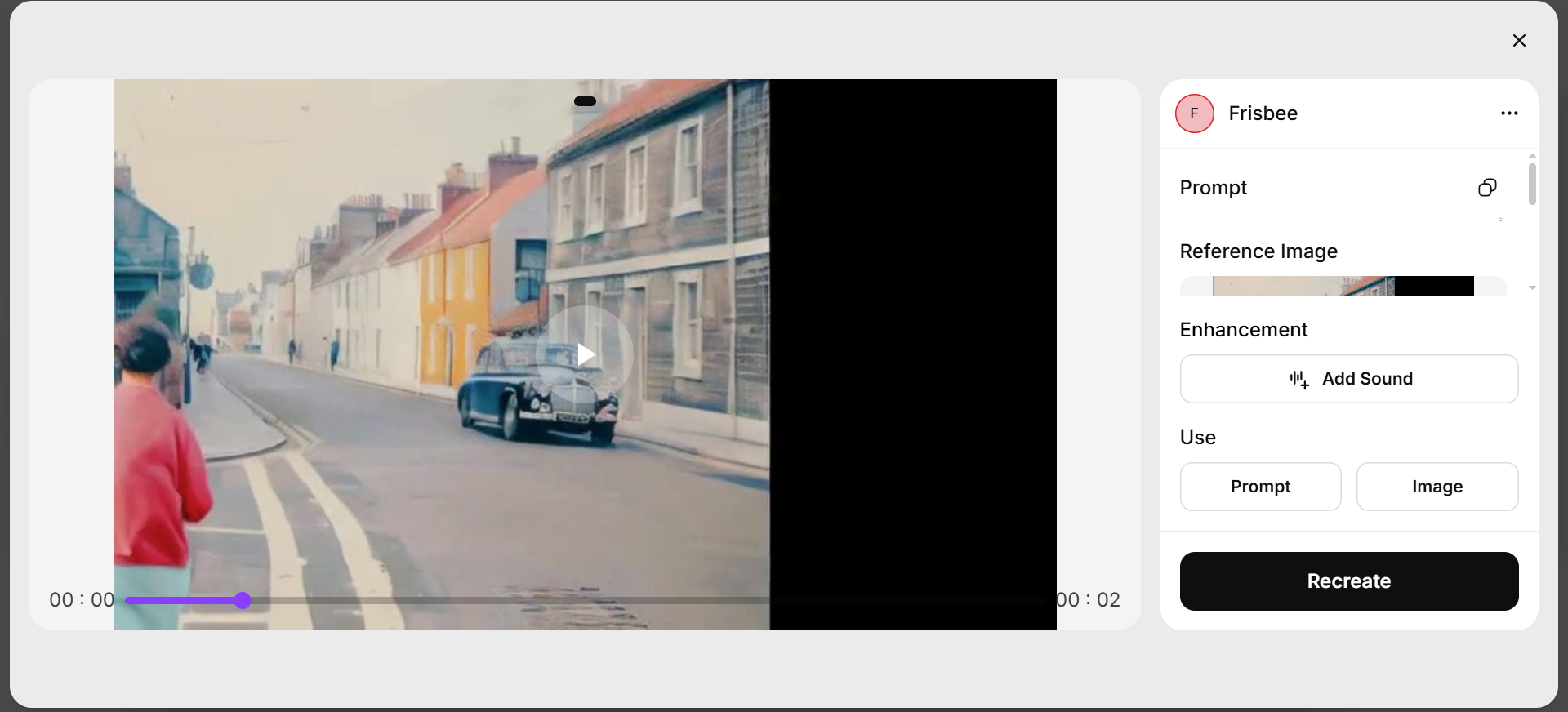 Imagine.Art Videogenerierungsschnittstelle