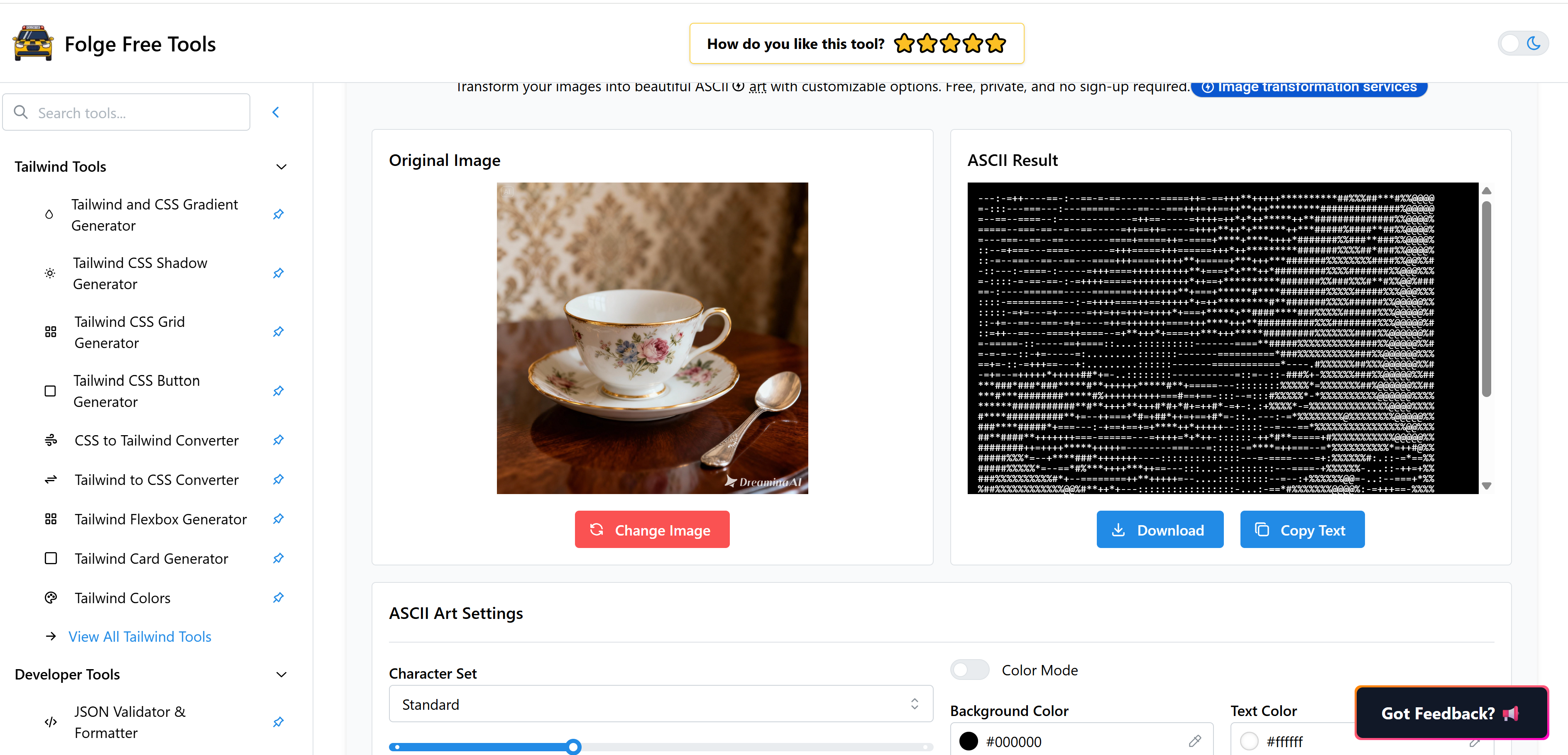Folge.me ASCII-Konverter