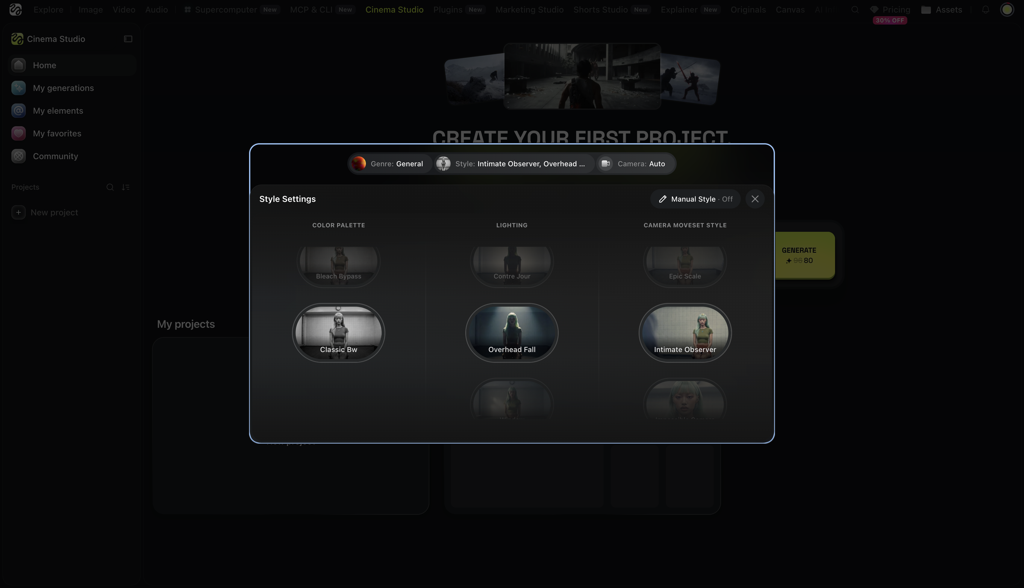 Key features of Higgsfield Cinema Studio