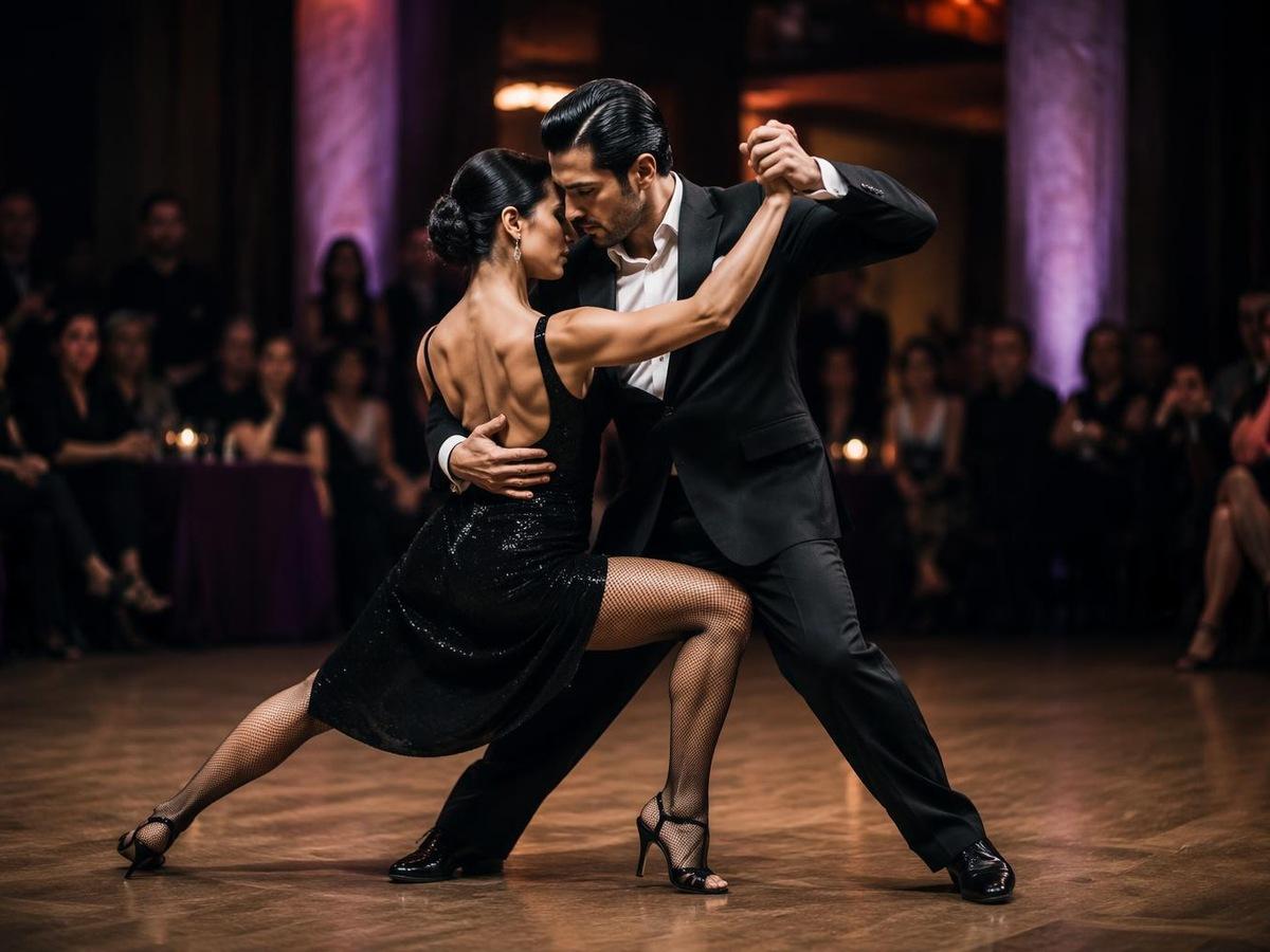 Kartu prompt generator tarian AI tango berbeda foto asli 1 dalam 4: 3