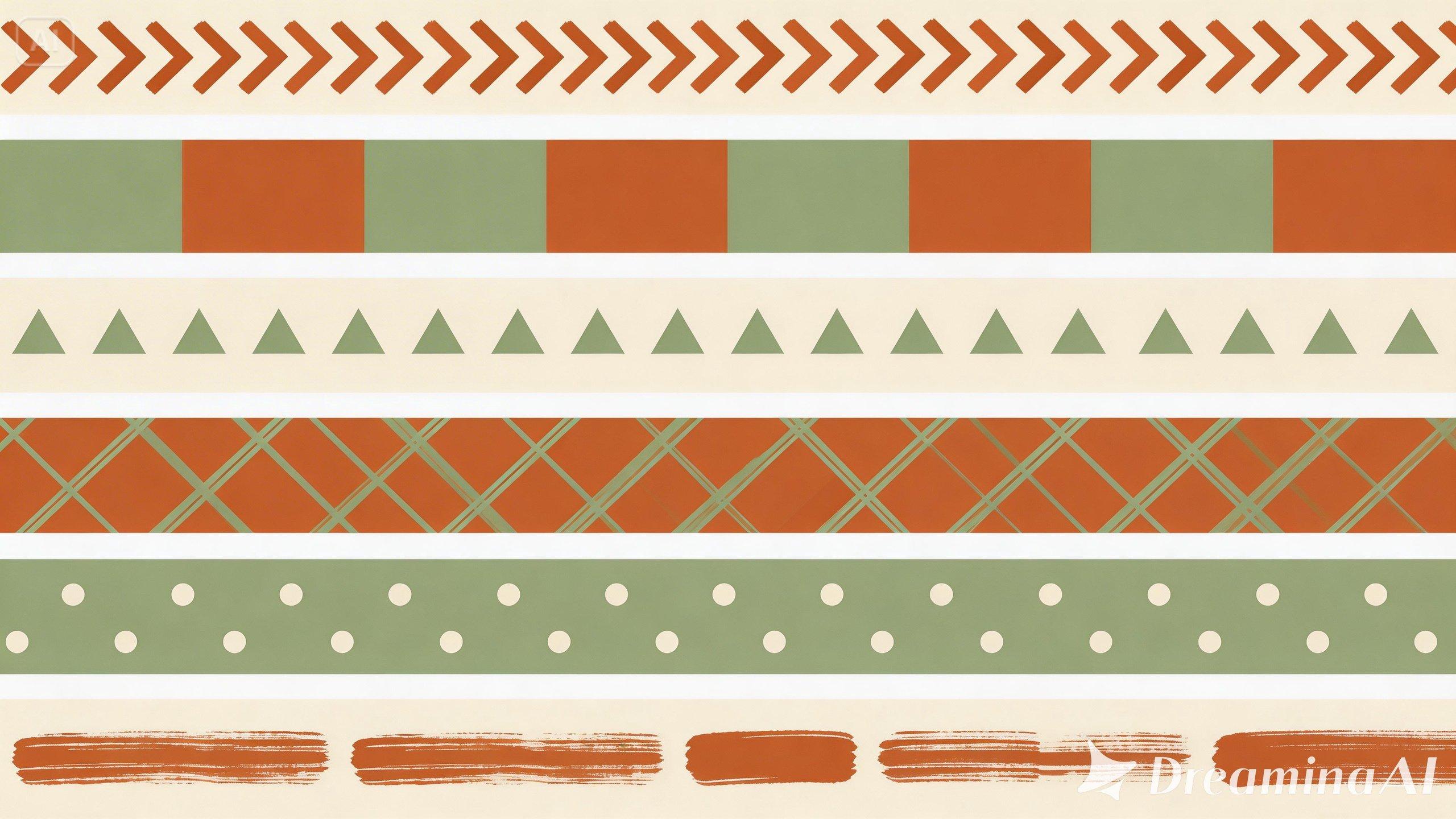 Set di nastri geometrici minimalisti
