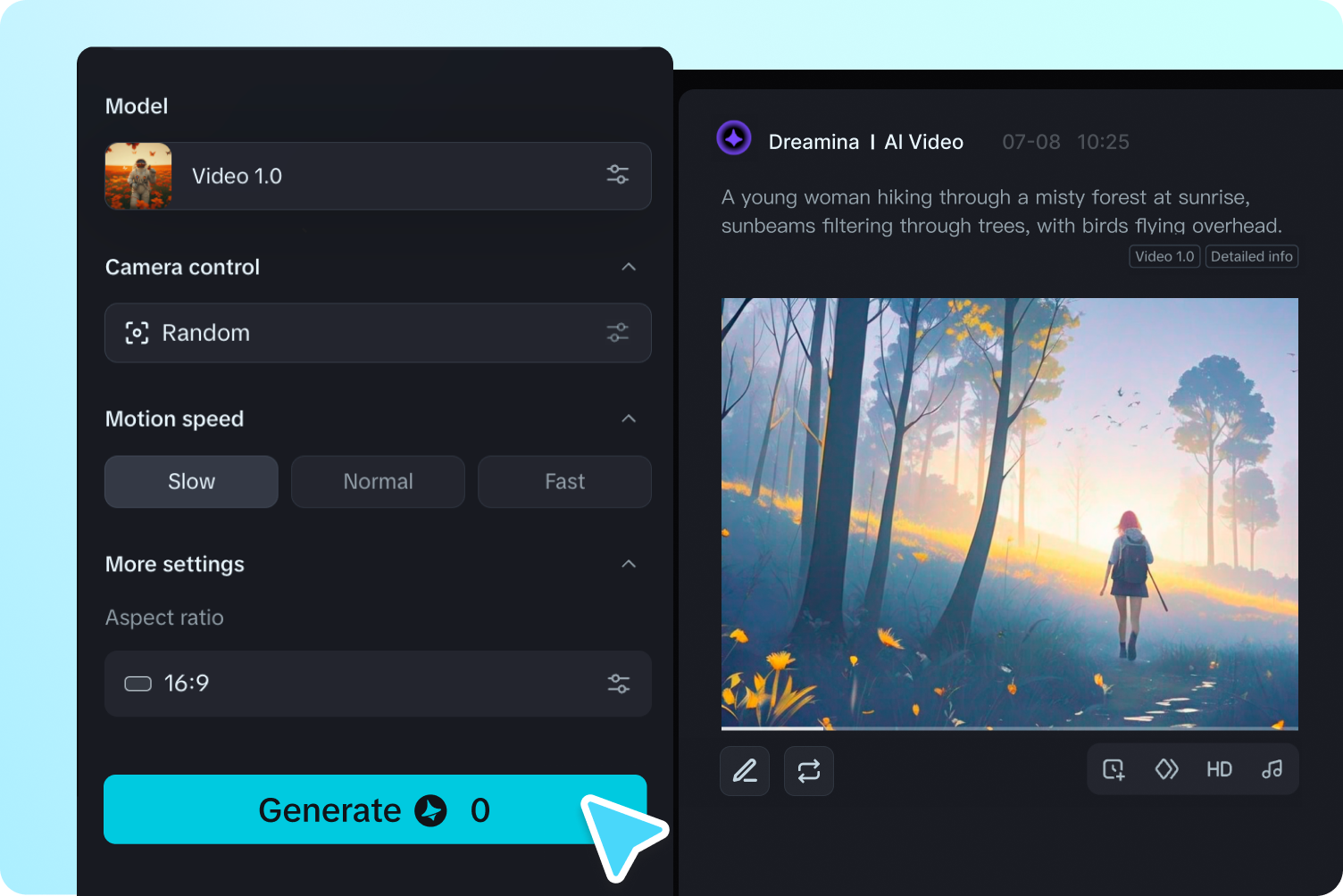 generator de text către video ai