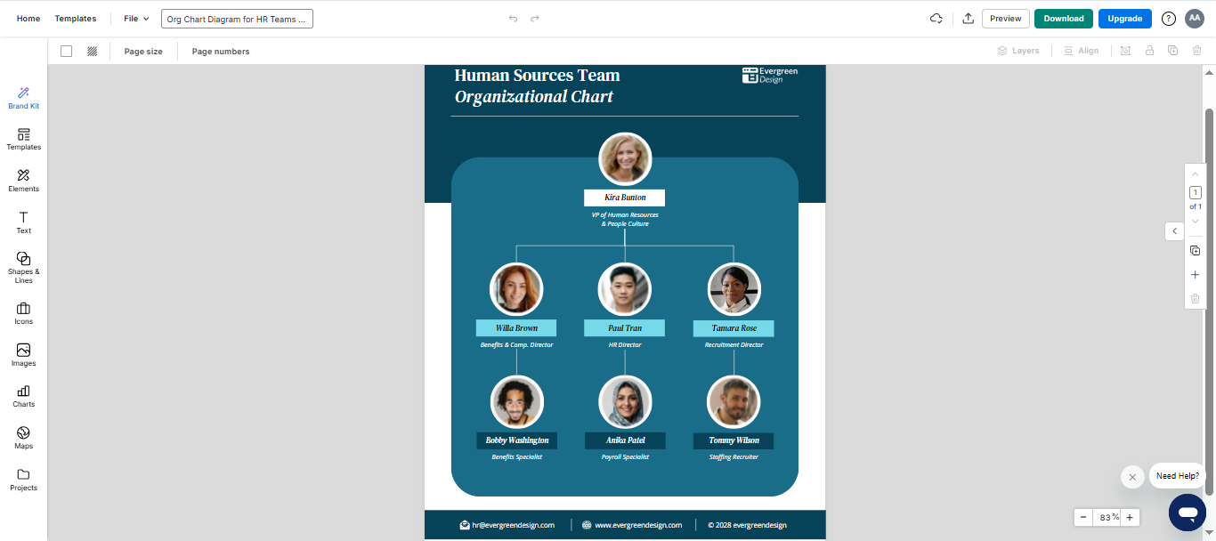 free organizational chart generator