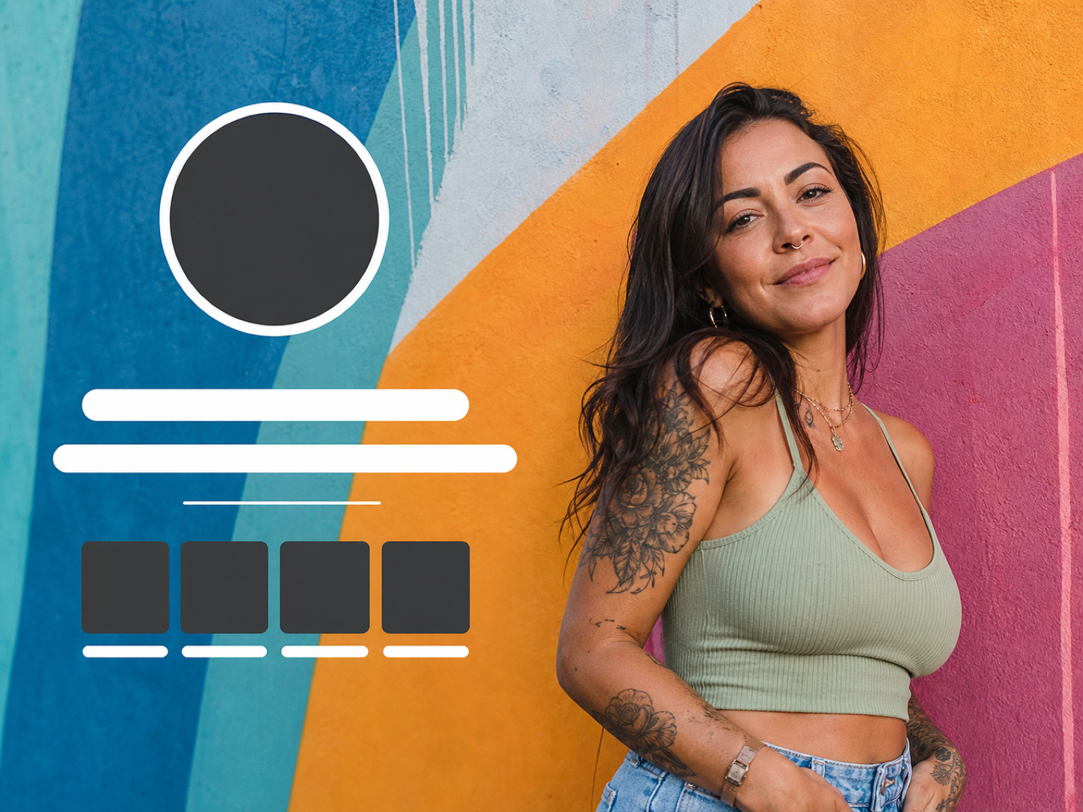 Colorful creator wall