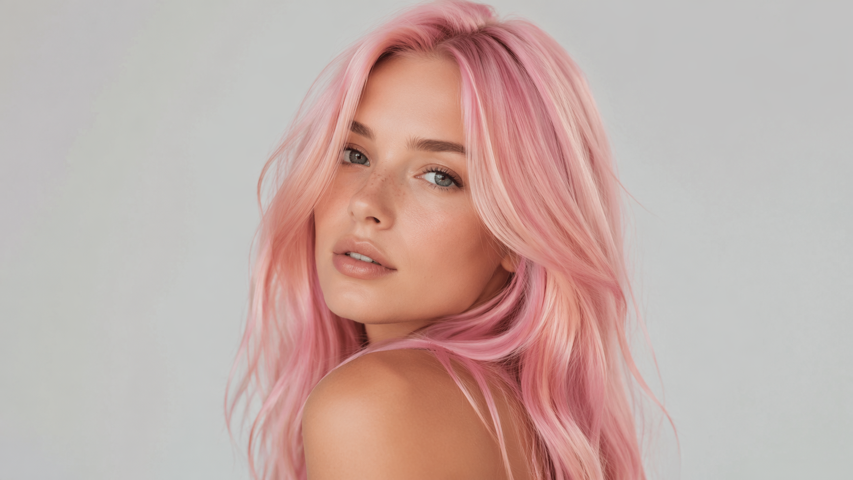 Dreamina hårfärgstest: Pastellrosa håridé