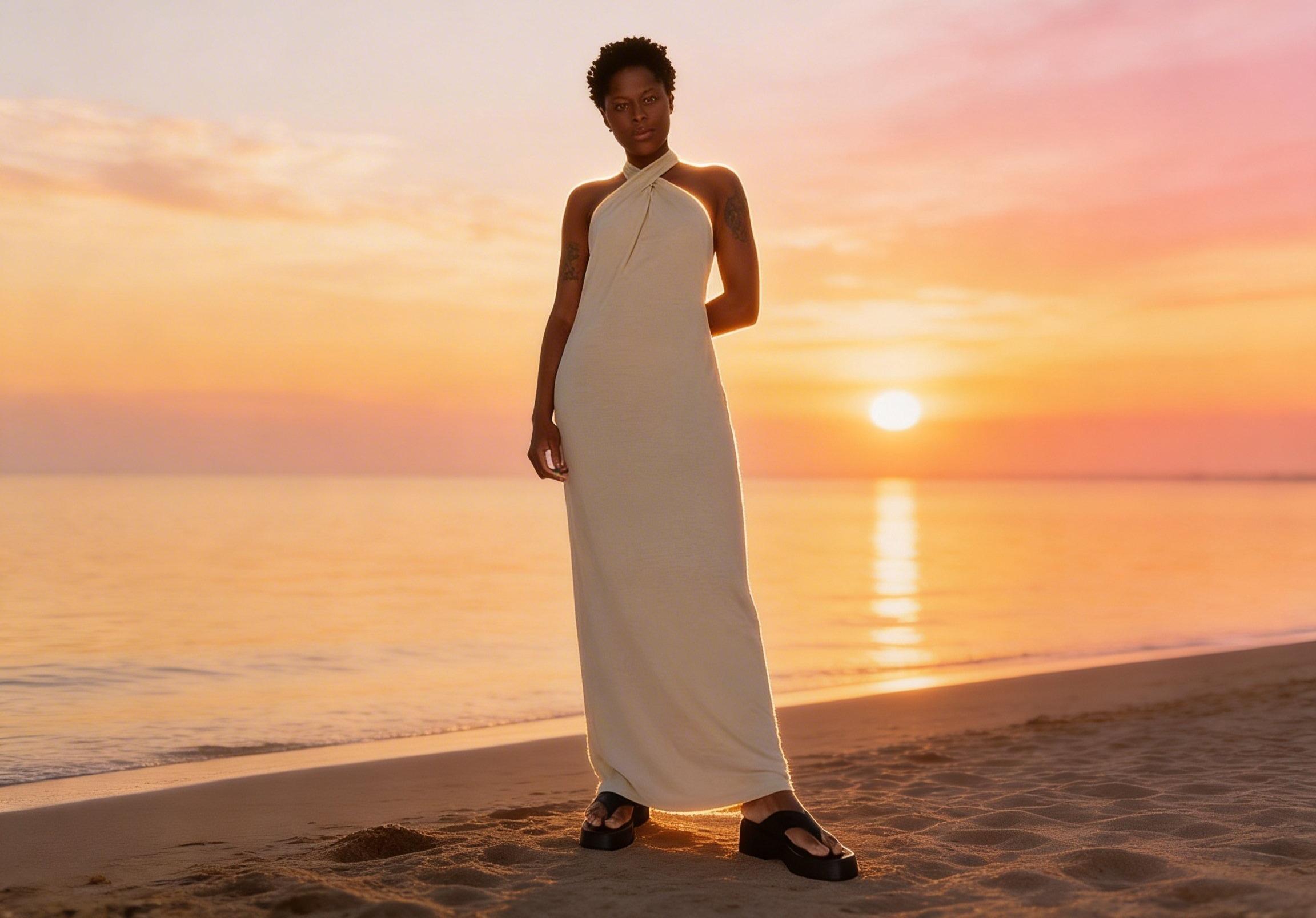 Créez une photo de coucher de soleil sur la plage gratuitement