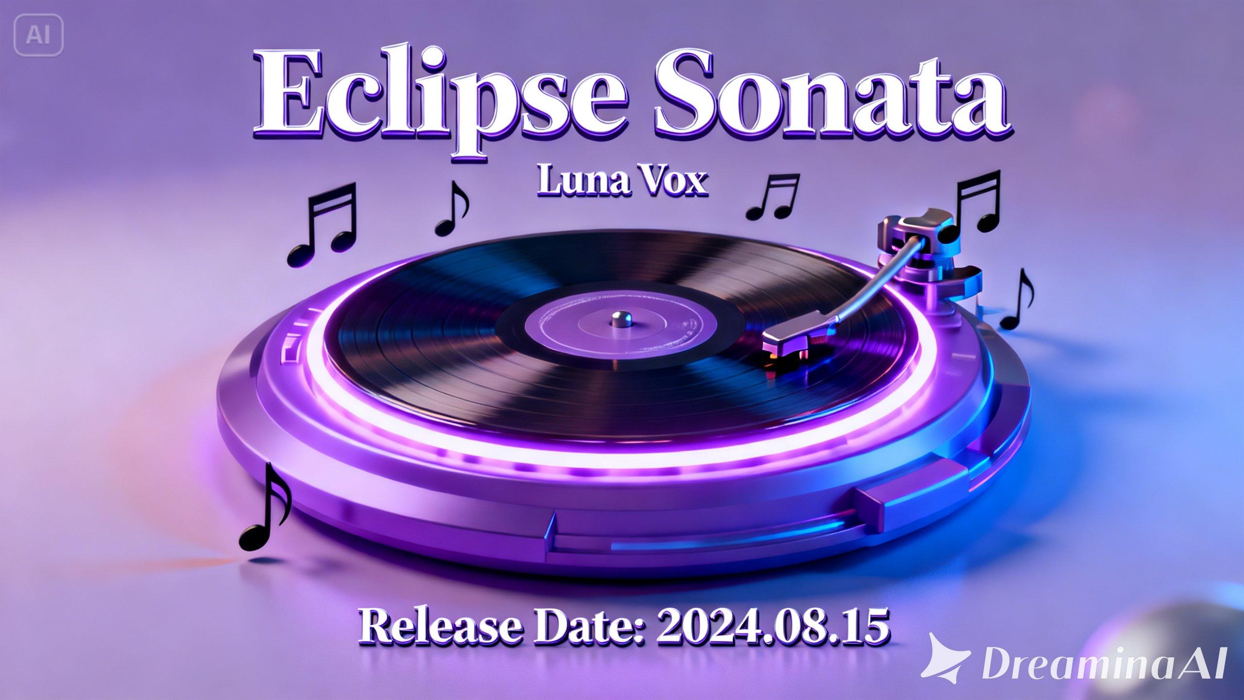 Animated album release poster with 3D effects