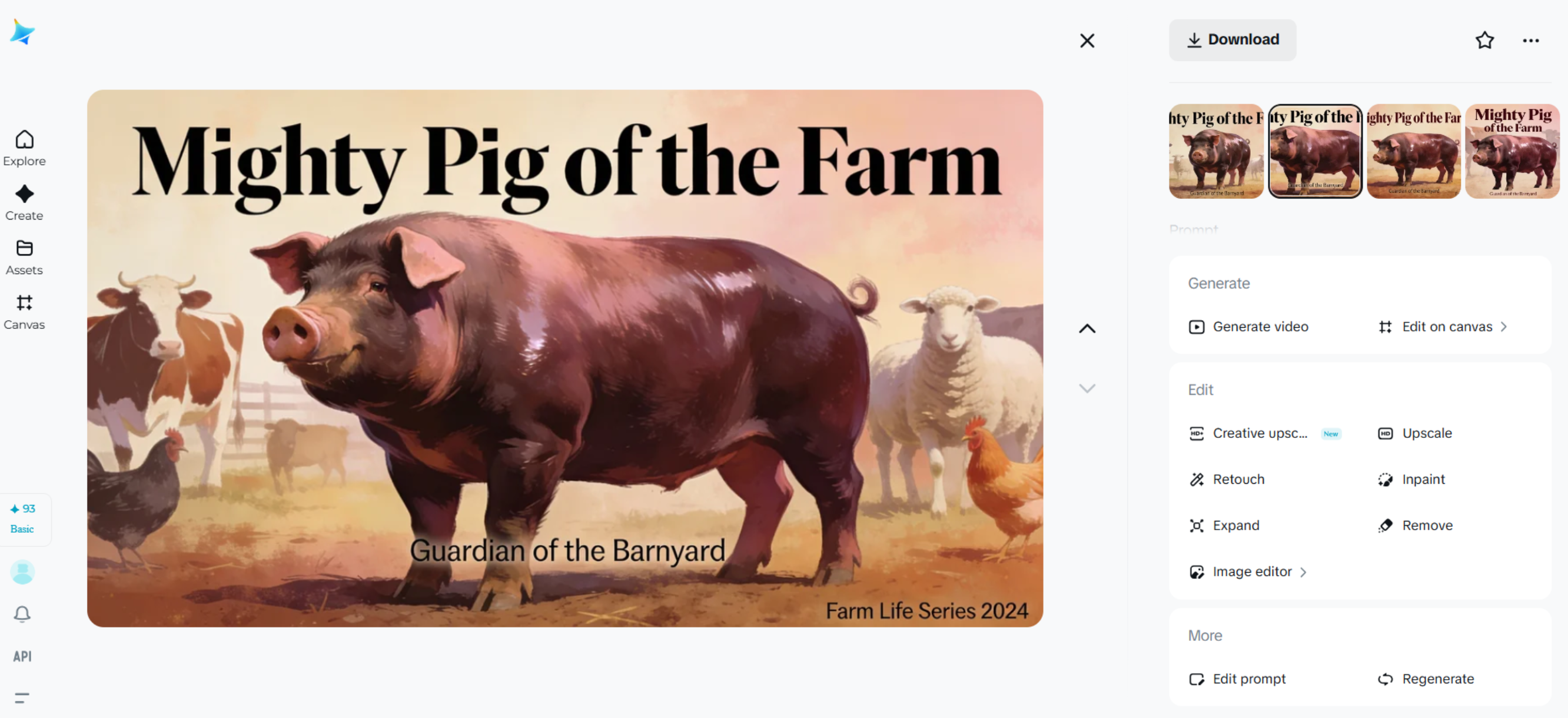 Scarica il poster della fattoria degli animali su Dreamina