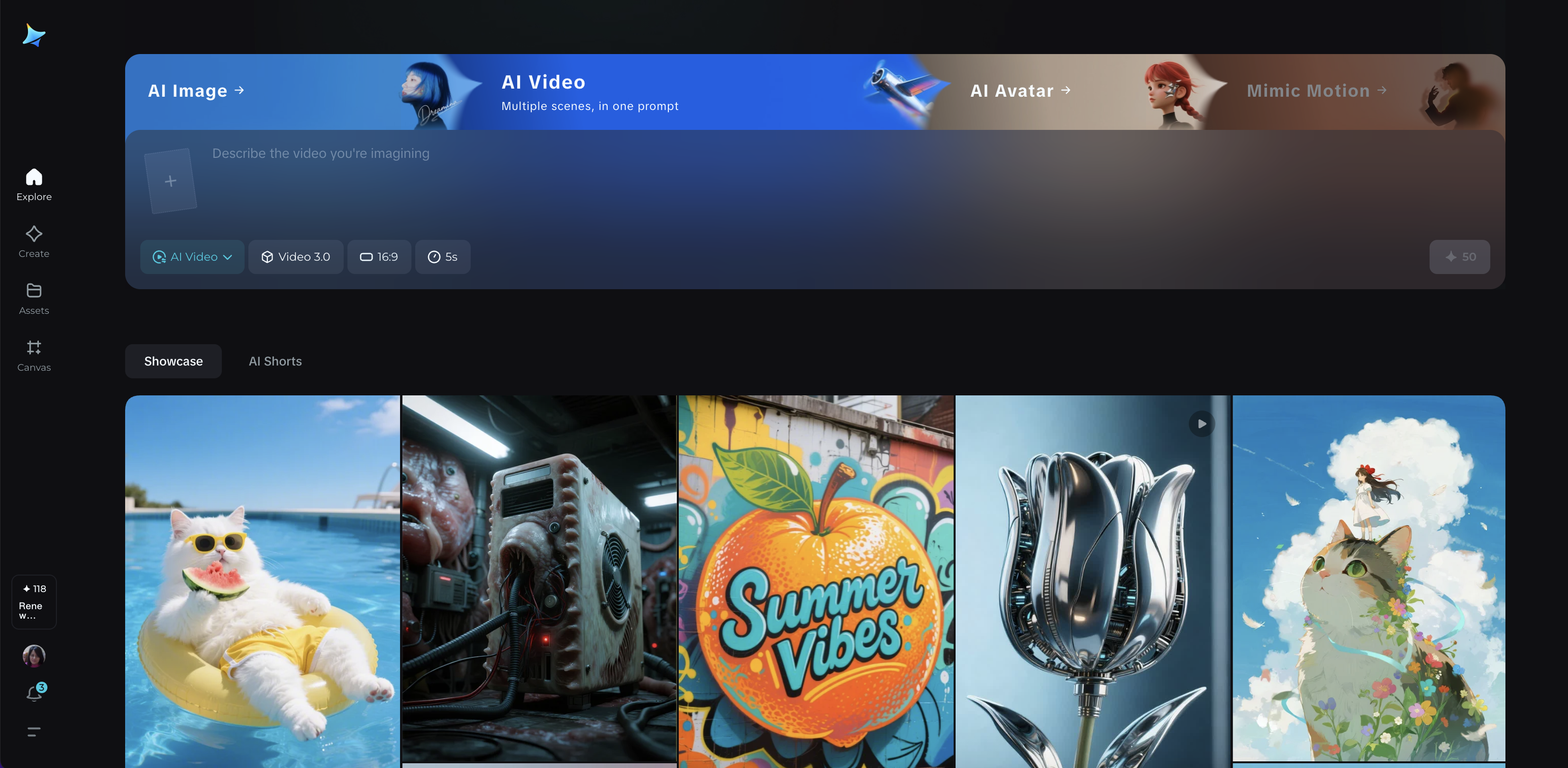 Dreamina interface