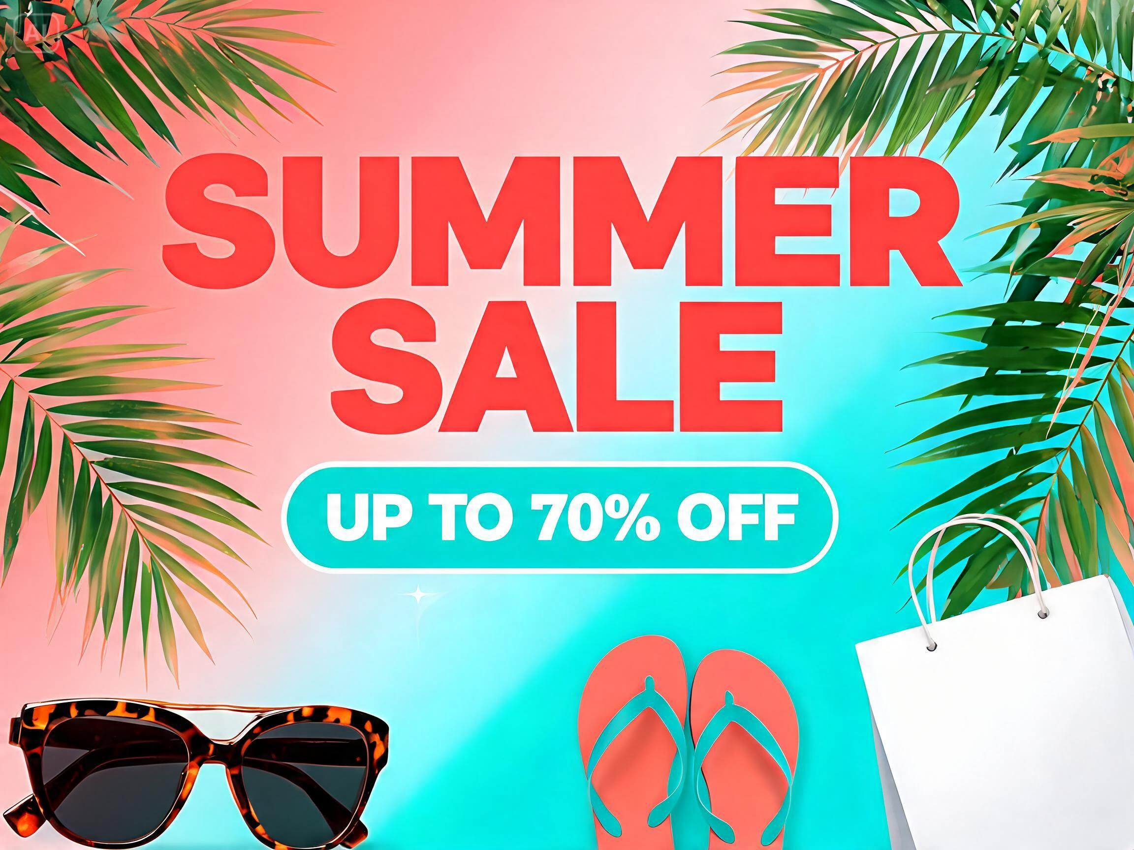 Prompt for a bold retail summer sale poster