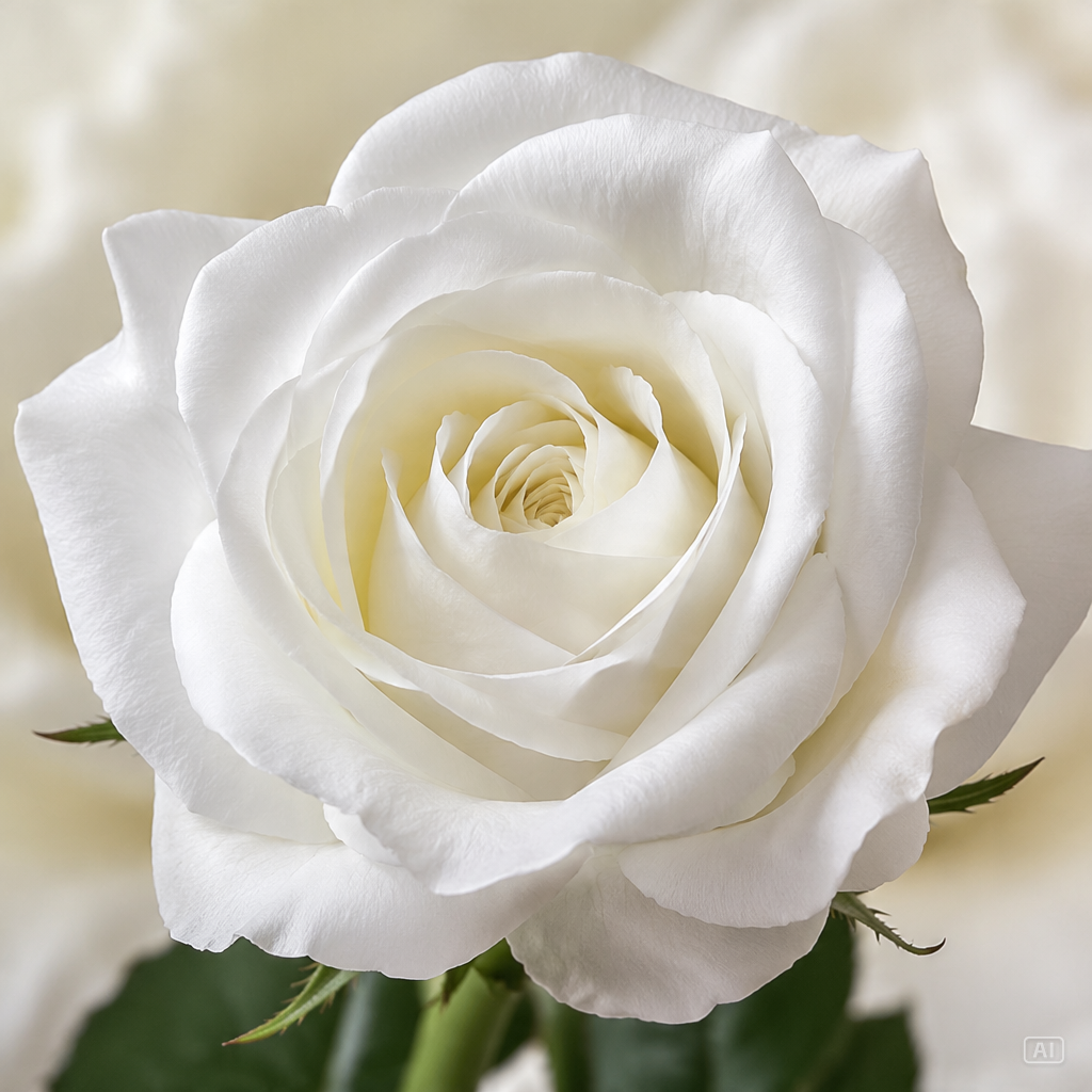 White rose profile picture generated by Pippit