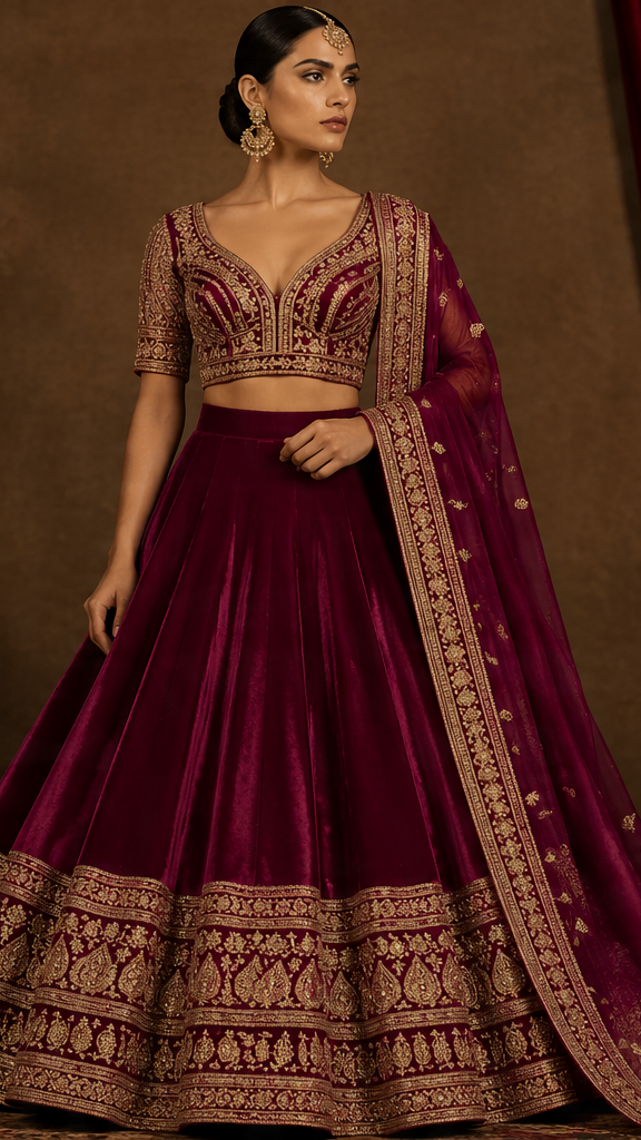 snabb sett tjej lehenga