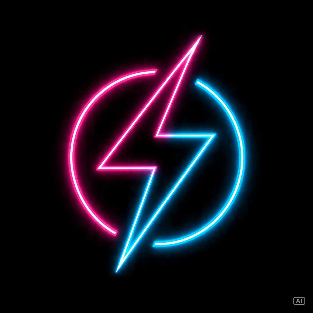 Neon glow logo generated by Pippit