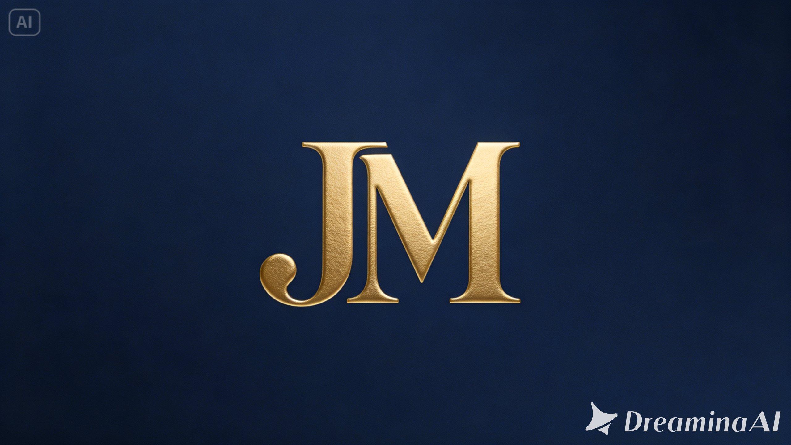 monogrammed jewelry logo featuring interlocking initials in a fancy gold font