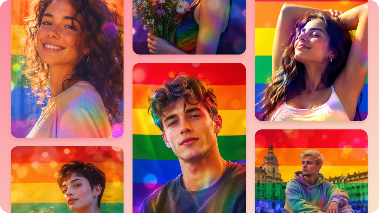Apply consistent pride filters across photos with AI Agent