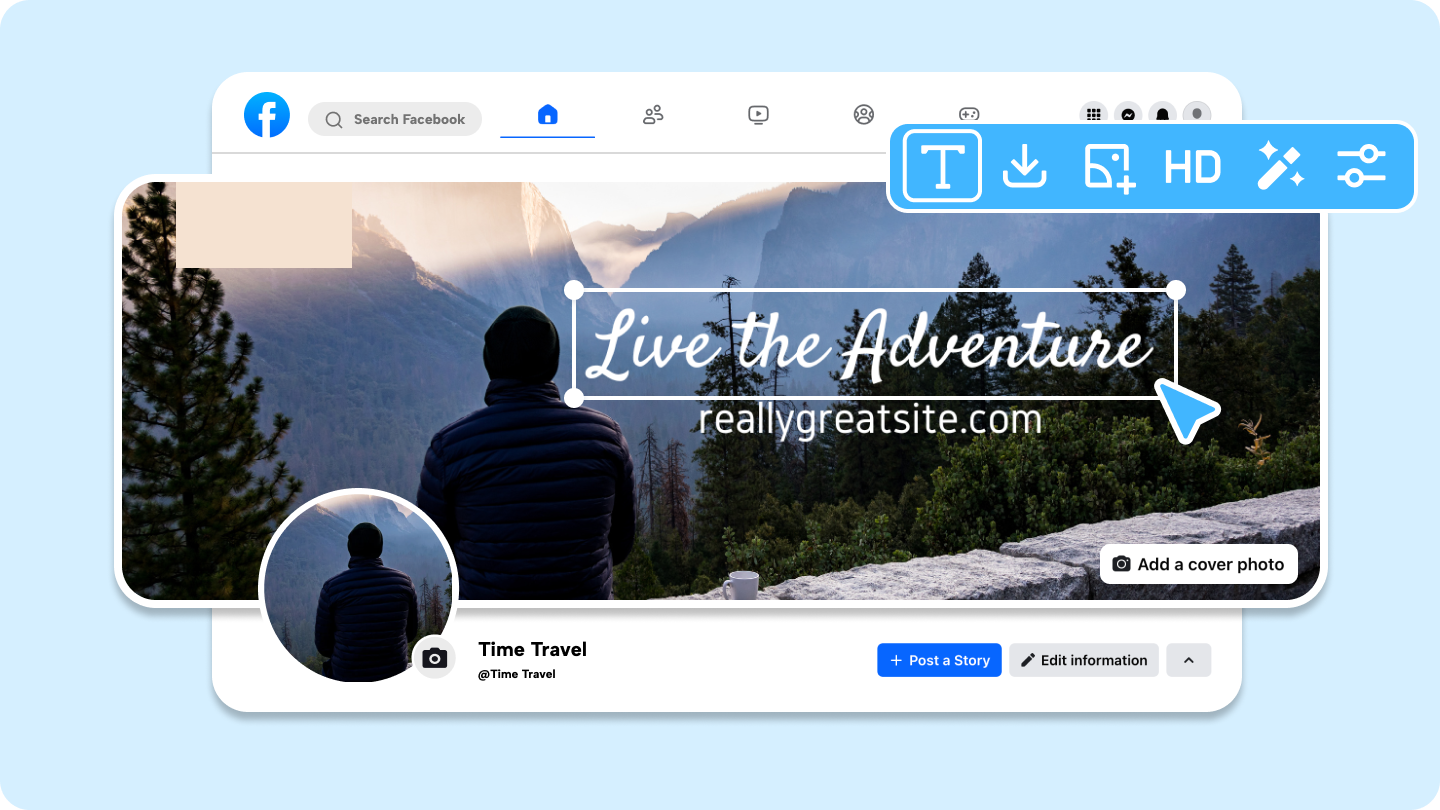 how to make Facebook cover photo