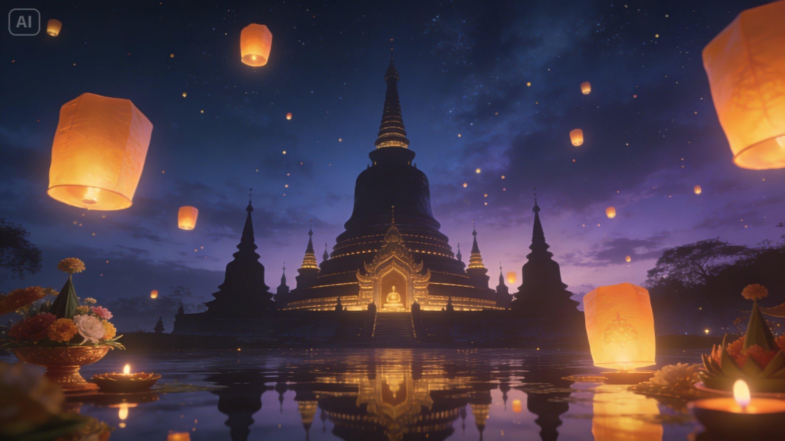 vesak day ai video prompt