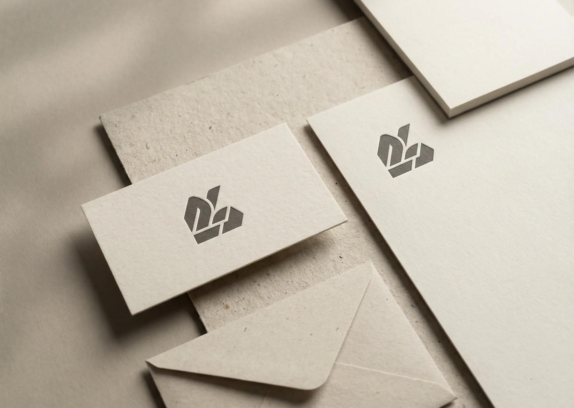 Een minimalistische merkidentiteit mockup