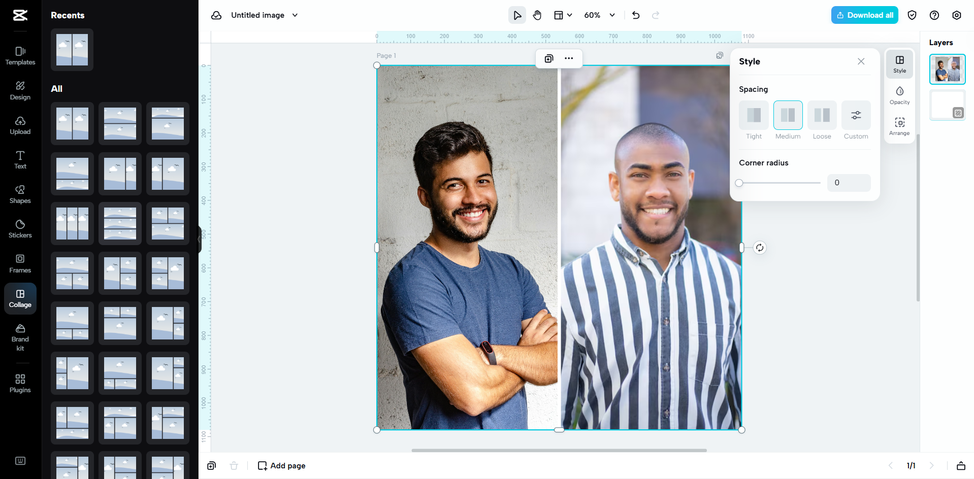 Interface of CapCut Web - an easier way to make photo collage