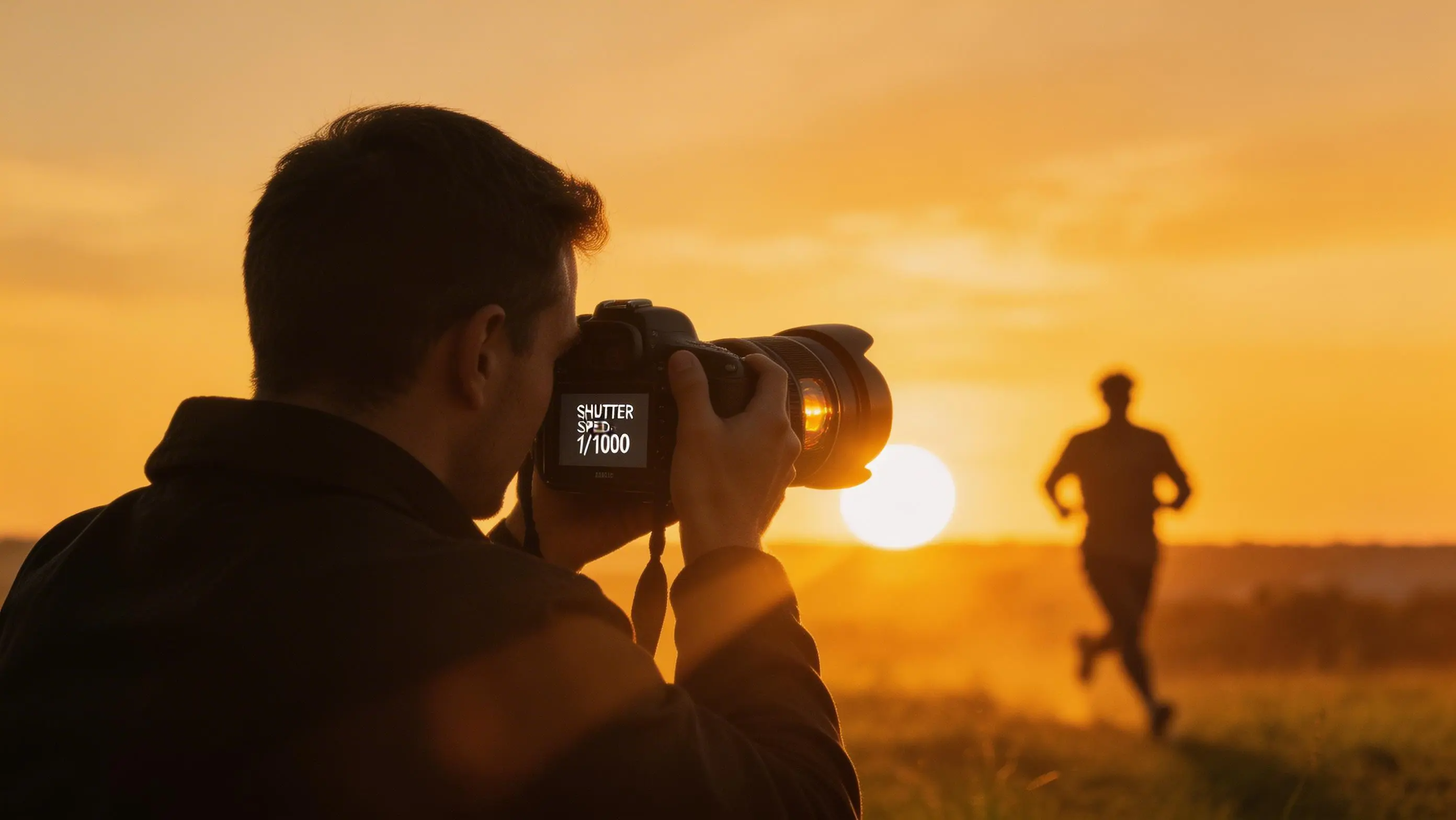 Fotograf, der Bewegung während der goldenen Stunde einfängt