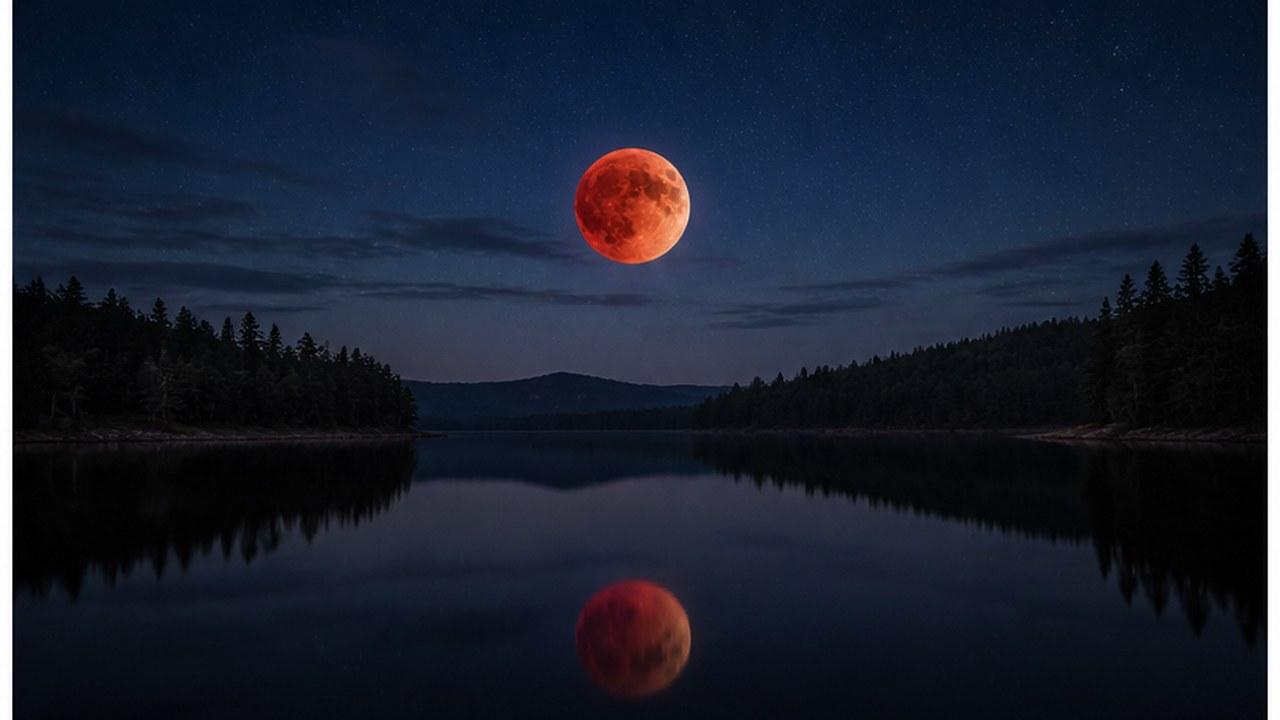 August 2026 Mondfinsternis ai Bild mobiler Held