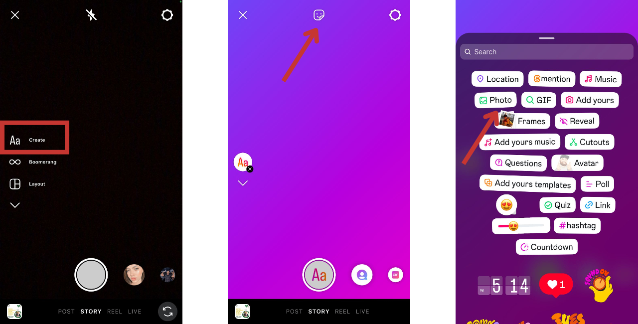 adding a custom photo to story background