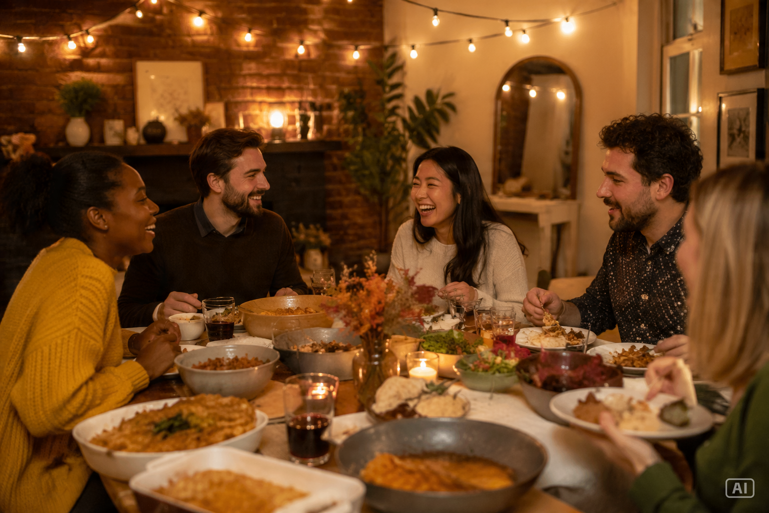 Friendsgiving gathering image generated by Pippit