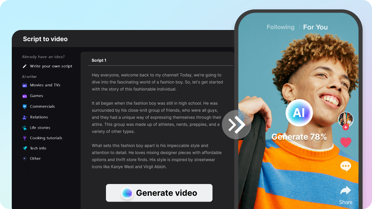 1719481338760.Generate trendy TikTok videos with AI tools
