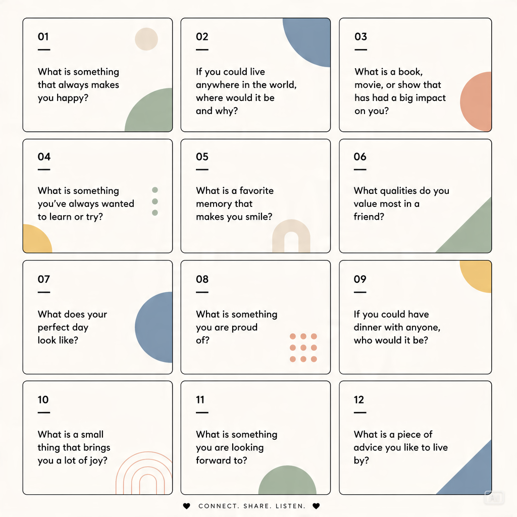 Minimalist conversation card design generated by Pippit
