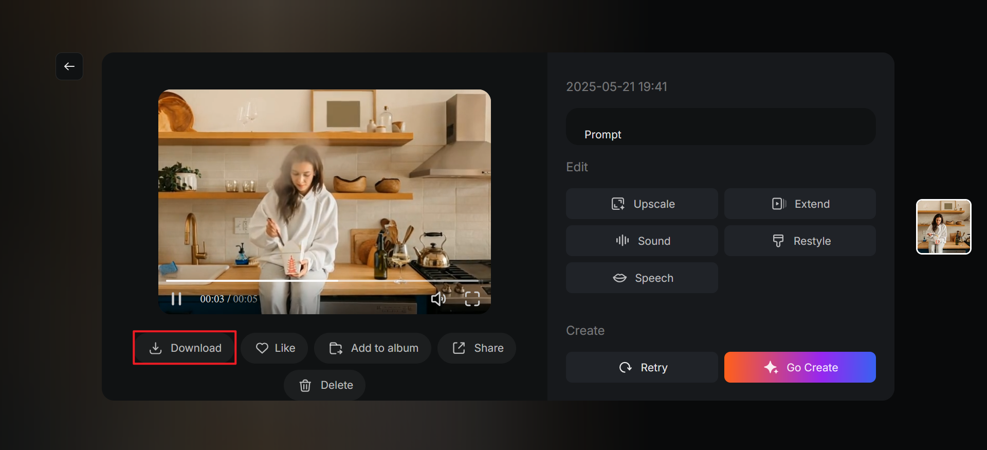 Download your video
