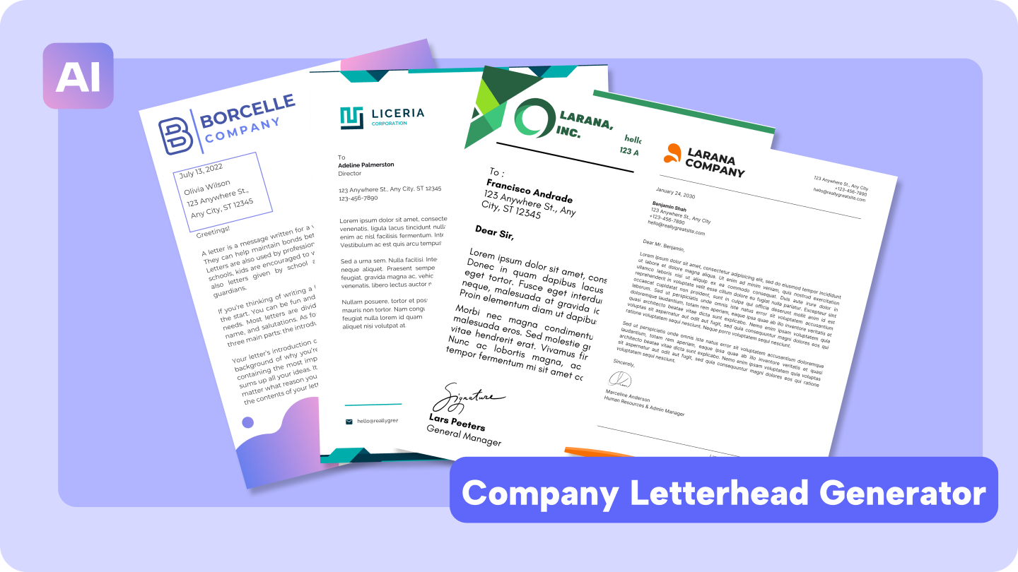 Generador de membrete de la empresa