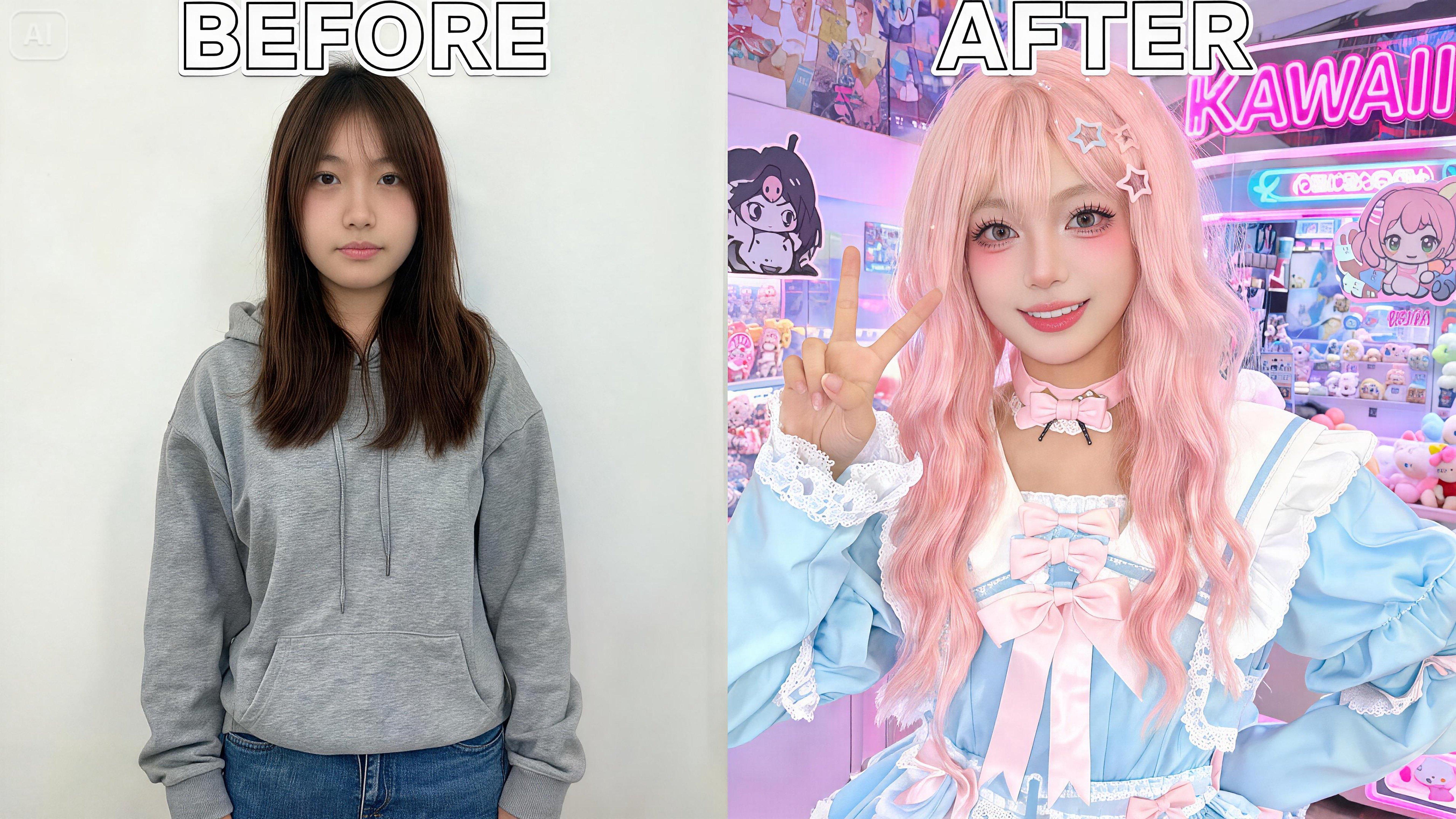 Kawaii cosplay dönüşüm istemi
