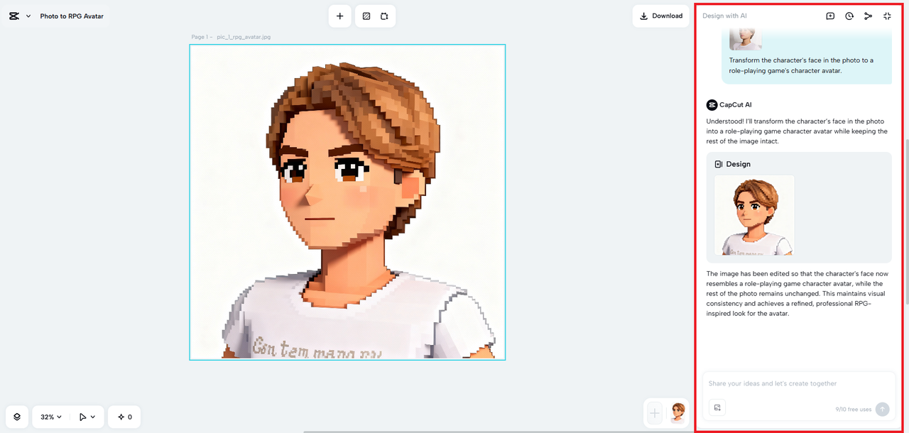 Modifica il design del tuo avatar