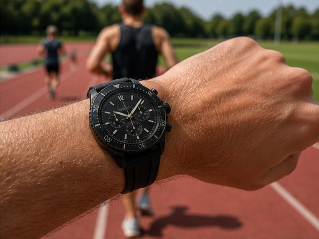Virtual Watch Try On Video prompt example 3 - Sport chronograph