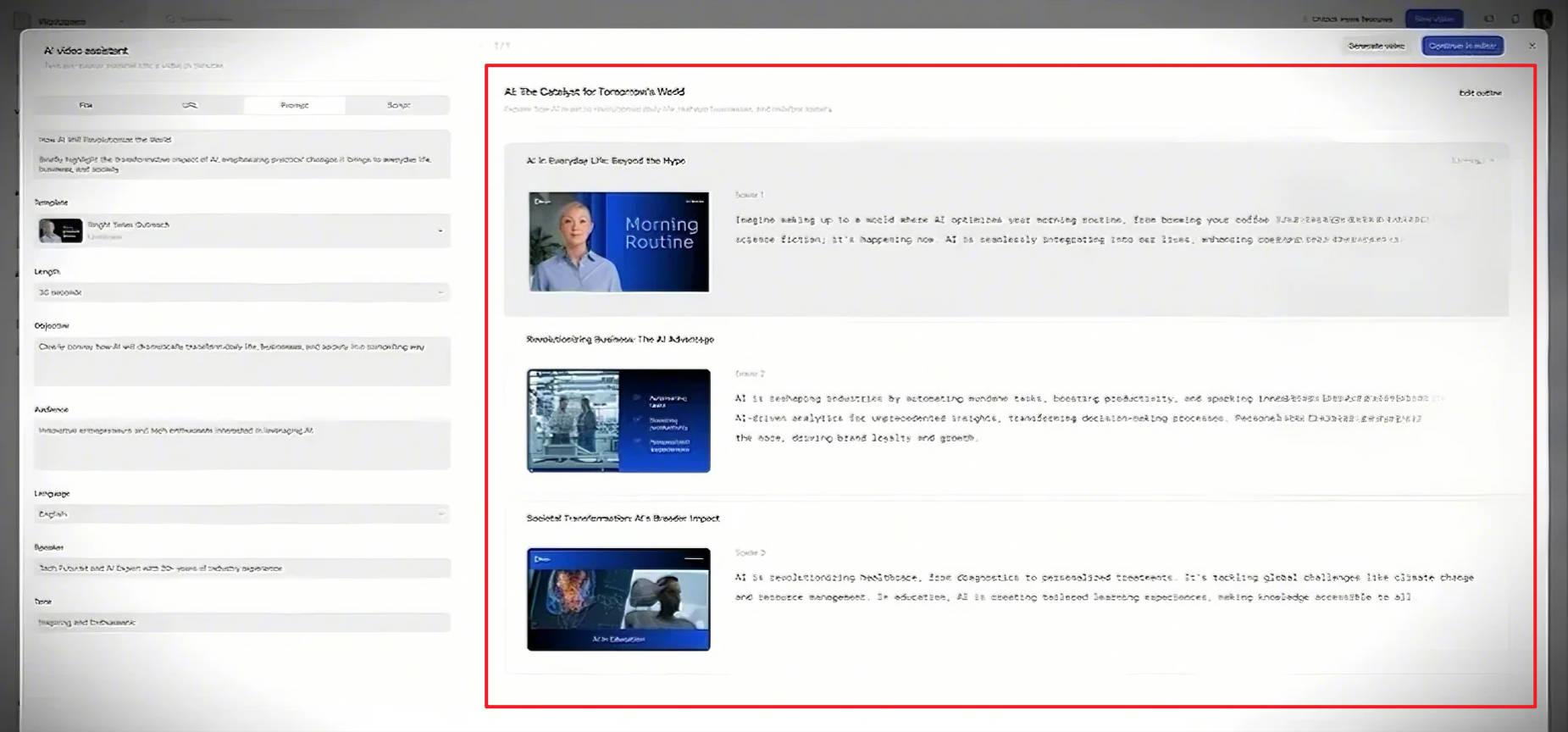 Sentezi ai video jeneratörü