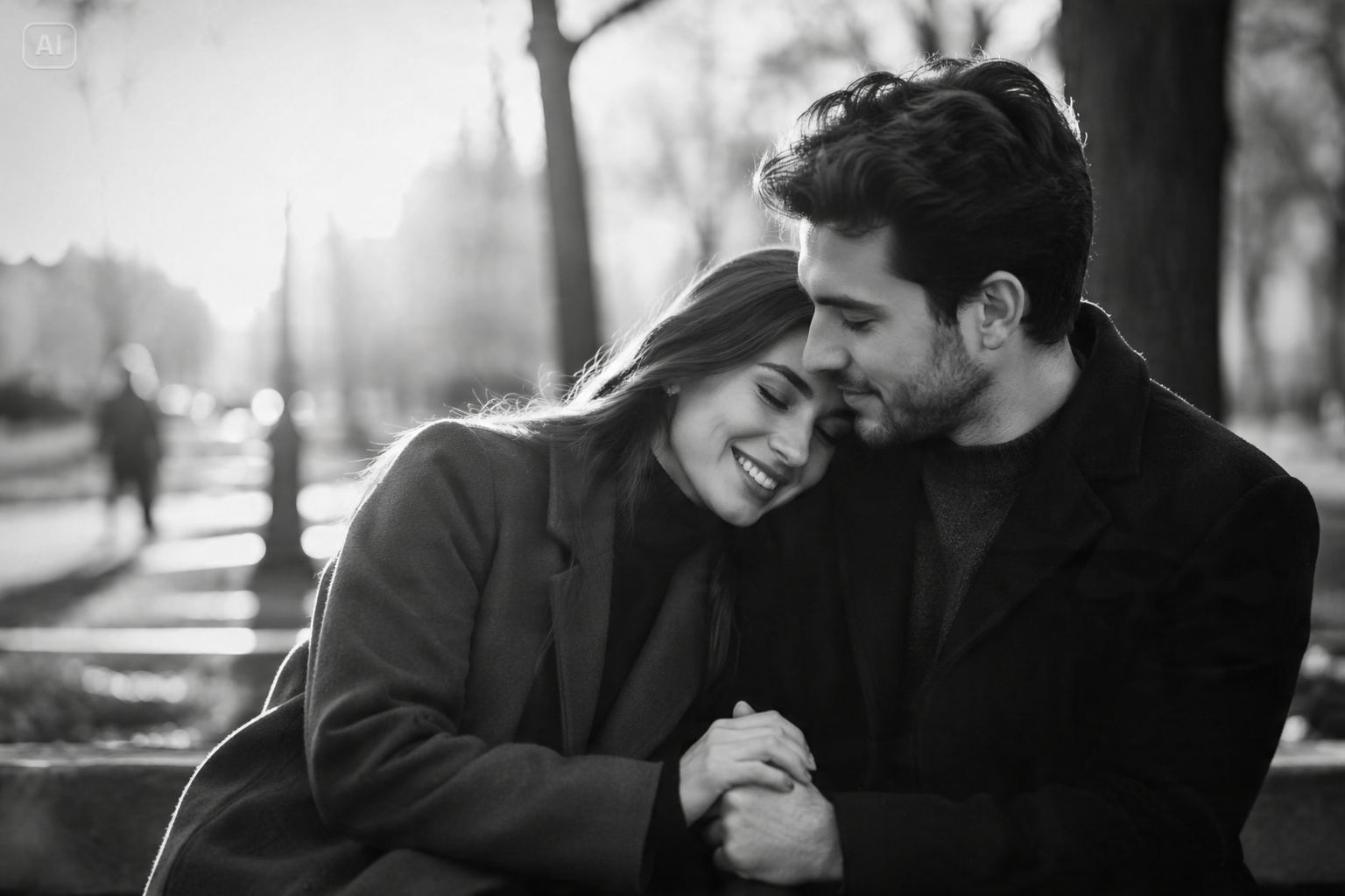 Black and White Couple Photo Ideas | Romantic B&W Couple AI Trend 2026