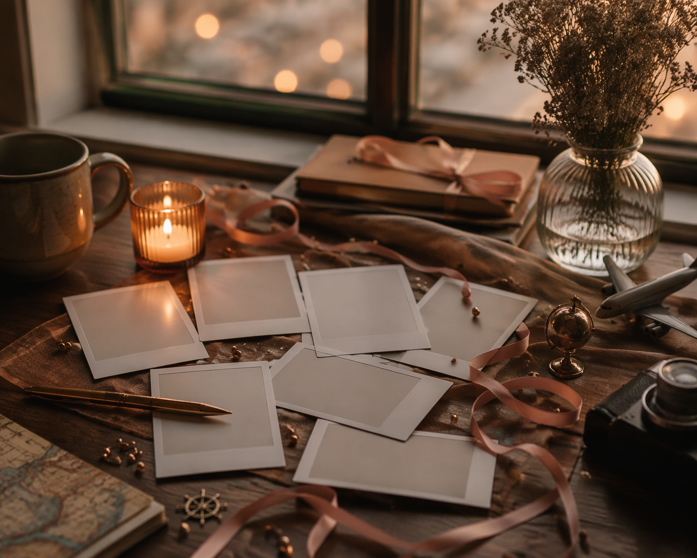 Dreamina moving into 2026 with your memories AI prompt prompt example 2: Cozy Photo Keepsakes