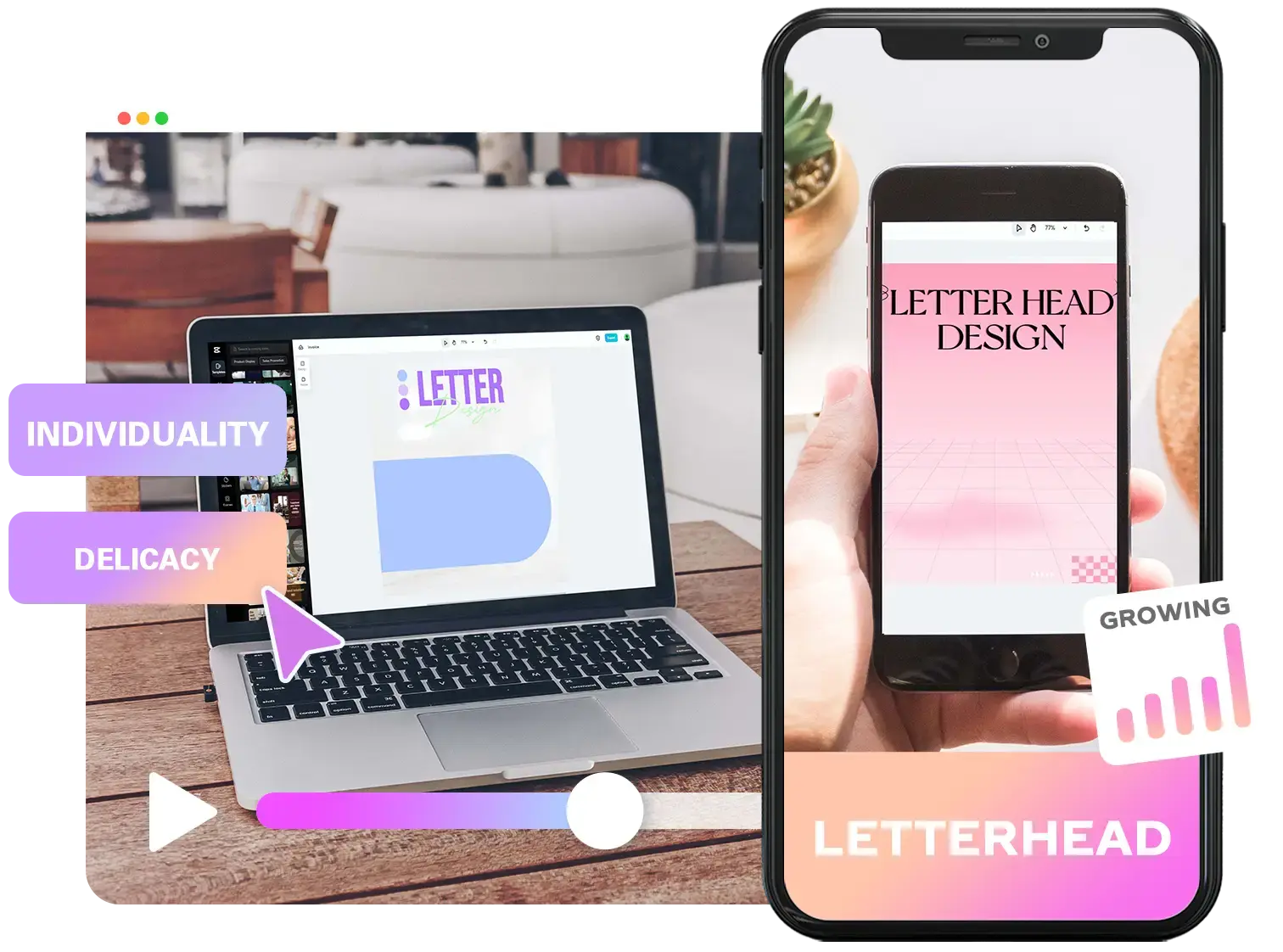 Design personalizzato della carta intestata