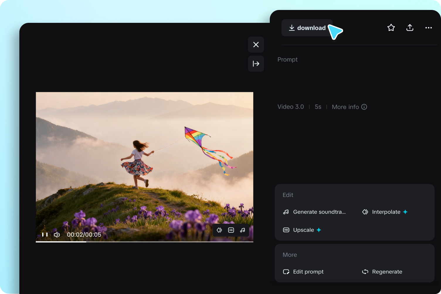 Baixe seu vídeo