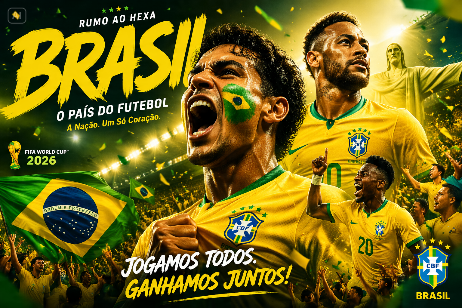 Cinematic Brazil Celebration Fan Poster benefits