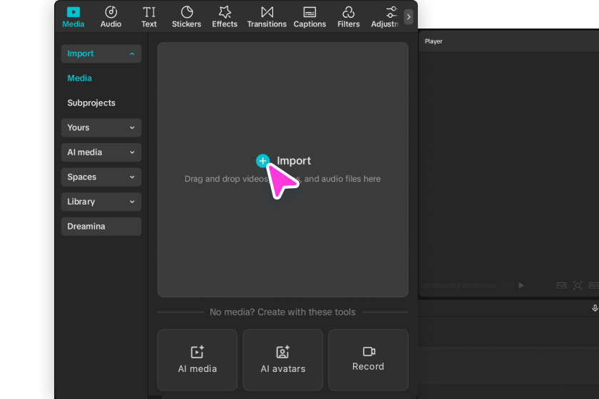  Uploading video to the CapCut TikTok video editor Step 2: Edit and refine 