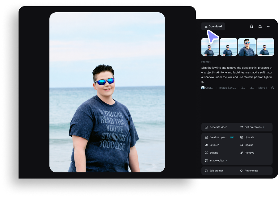 Preview and download your portrait