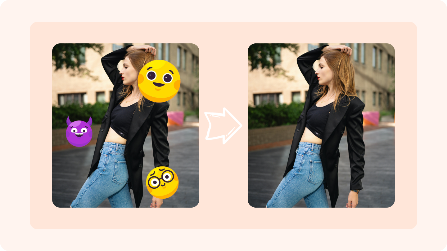 rimuovere emoji dall'immagine